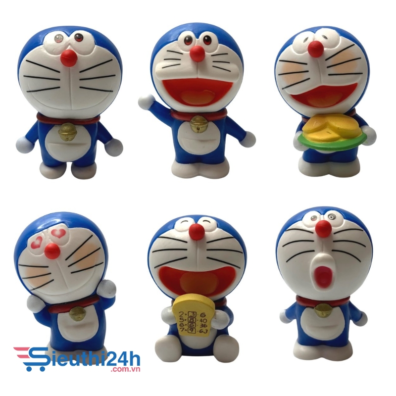 Mô Hình Bộ 6 Trạng thái Doremon - Cao 5-6cm - nặng 180gram - Figure Doremon