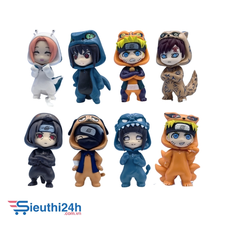 Mô Hình bộ 8 naruto cosplay động vật - Cao : 9cm - Nặng : 290gram - Figure Naruto