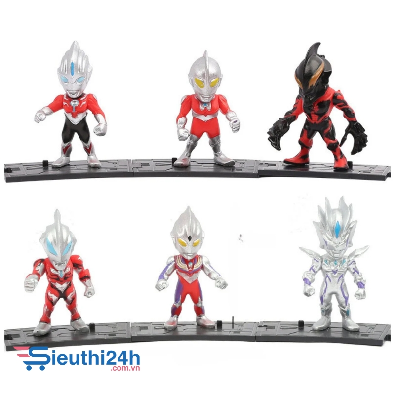 Mô Hình Bộ chibi 6 nhân vật siêu nhân điện quang bản A - Cao 6-7cm - nặng 150gram - Phụ Kiện : Đế Ghép - Figure Siêu Nhân