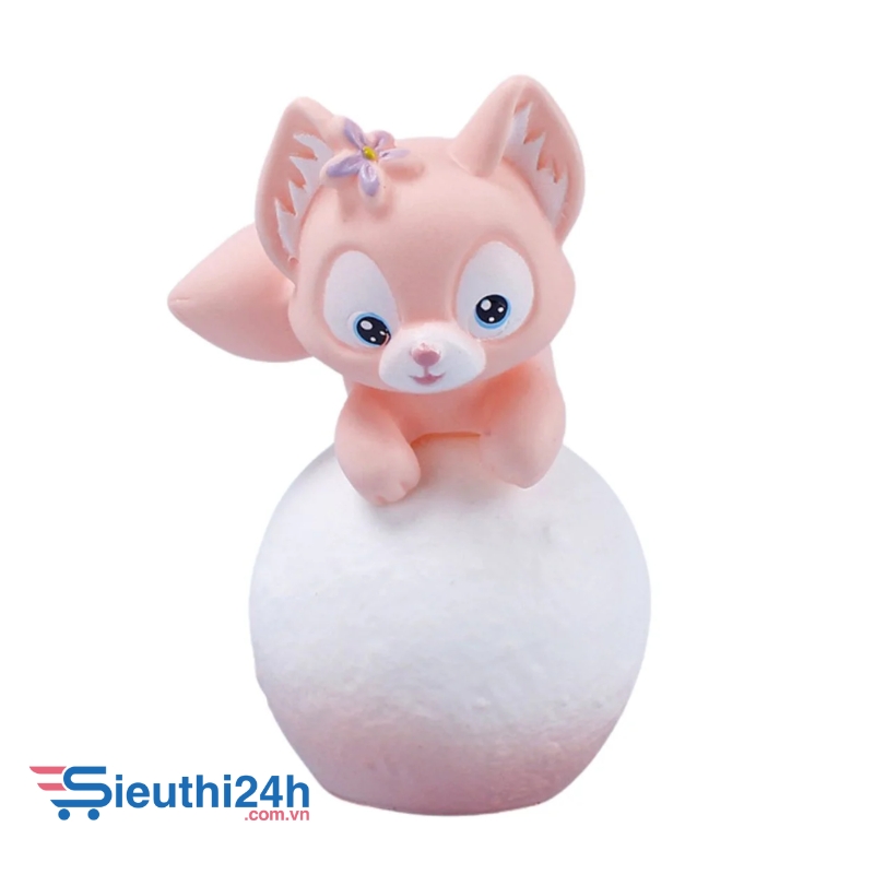 Mô Hình Cáo hồng chạy Cinnamoroll - Cao 11cm - rộng 6cm - nặng 120gram - Có LED ở cầu - Figure Anime