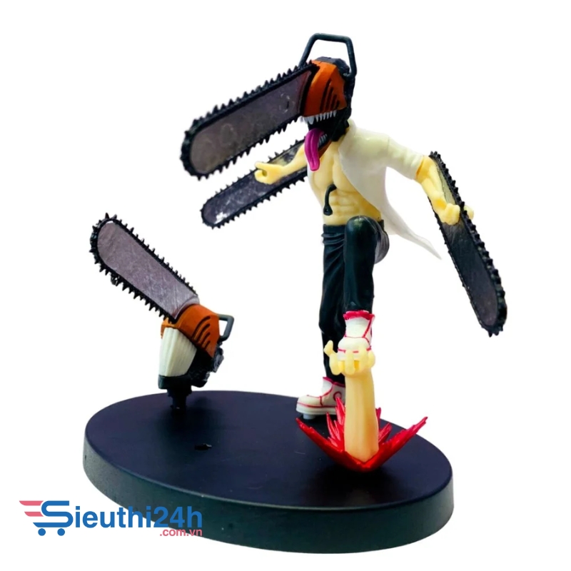 Mô Hình Chainsaw Man có 2 đầu thay thế - cao 13cm nặng 300g - Figure Chainsaw Man - Có Vỏ Hộp