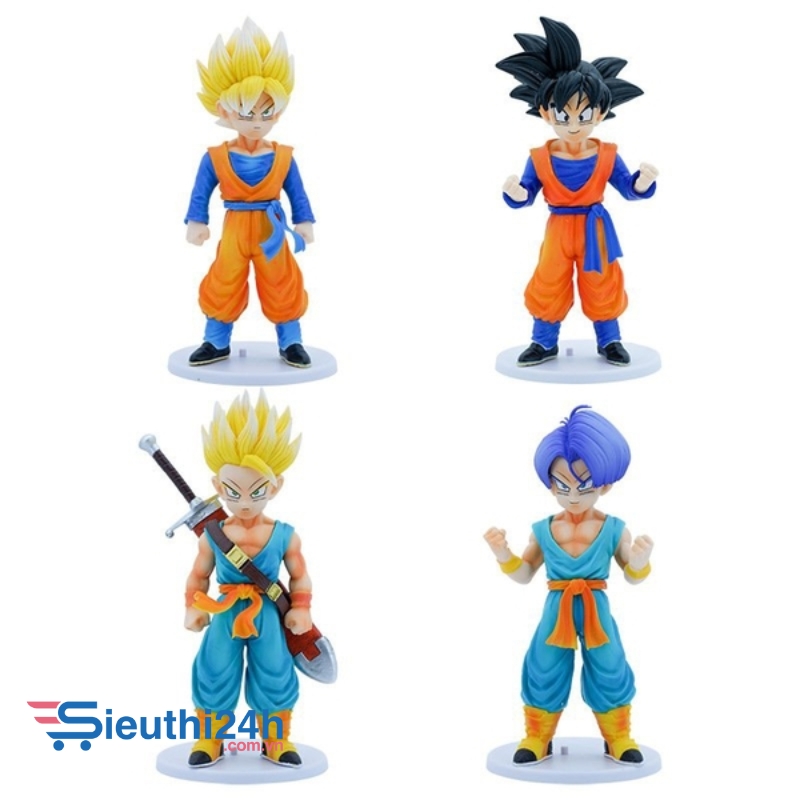 Mô Hình Dragon Ball Bộ 4 Goku và Trunks kids