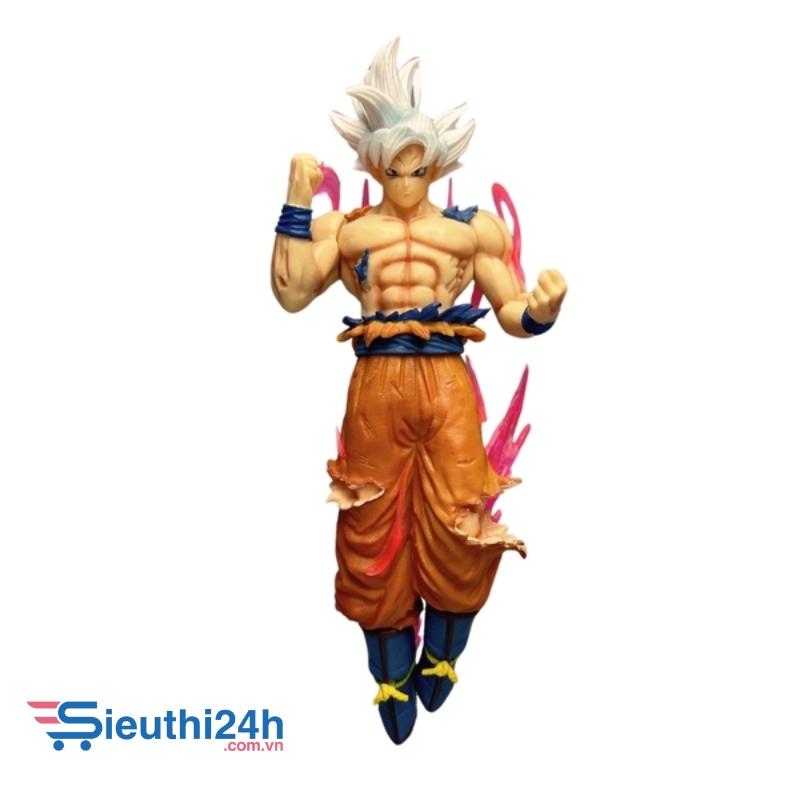 Mô Hình Dragon Ball songoku vô cực tóc trắng cởi trần dang tay