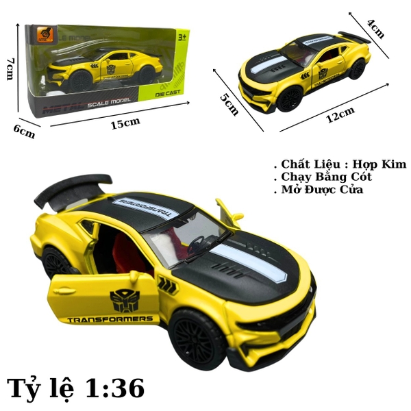 Mô Hình xe Chevrolet màu vàng tỉ lệ 1:36