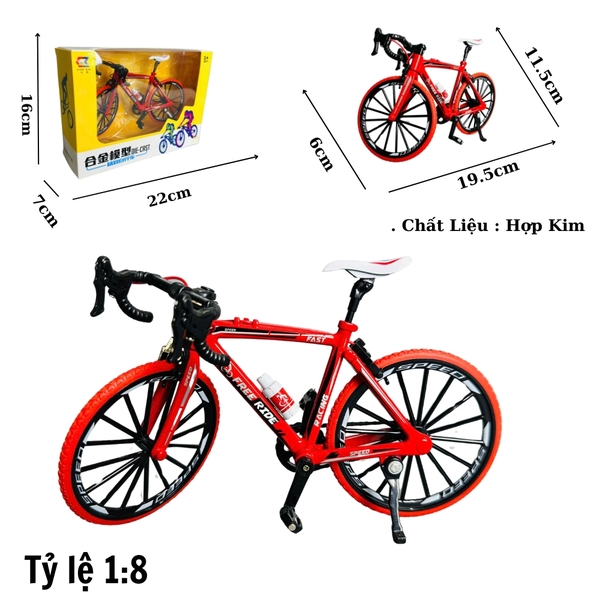 Mô Hình xe đạp đỏ địa hình 1:8
