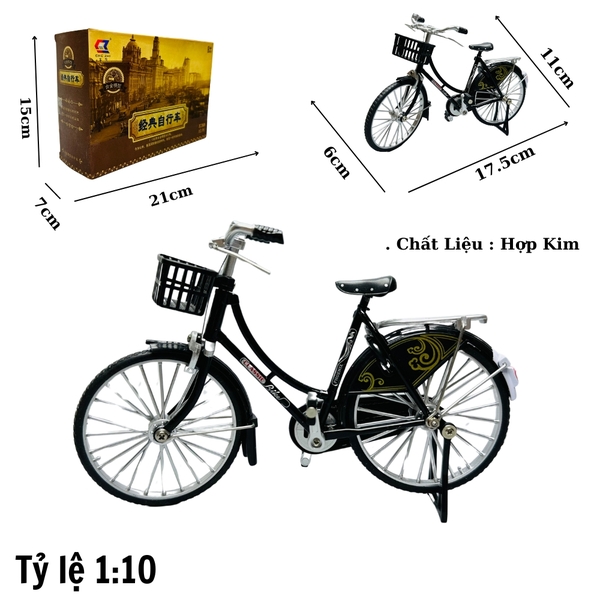 Mô Hình Xe đạp có giỏ 1:10