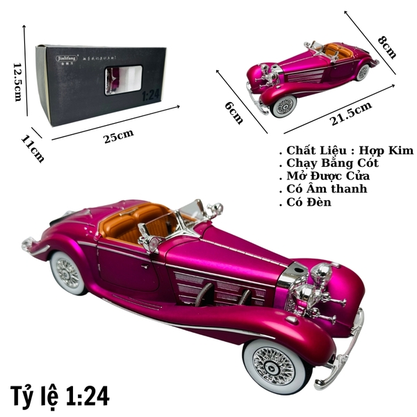 Mô Hình Xe cổ tím 1:24 Hợp
