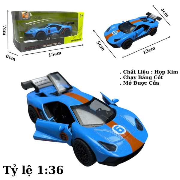Mô Hình xe Ferrari màu xanh trời - tỉ lệ 1:36