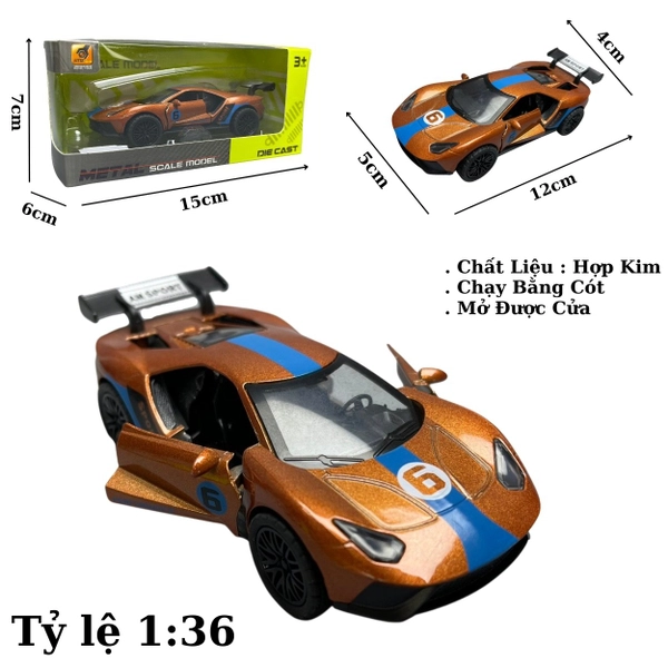 Mô Hình xe Ferrari màu Nâu - tỉ lệ 1:36