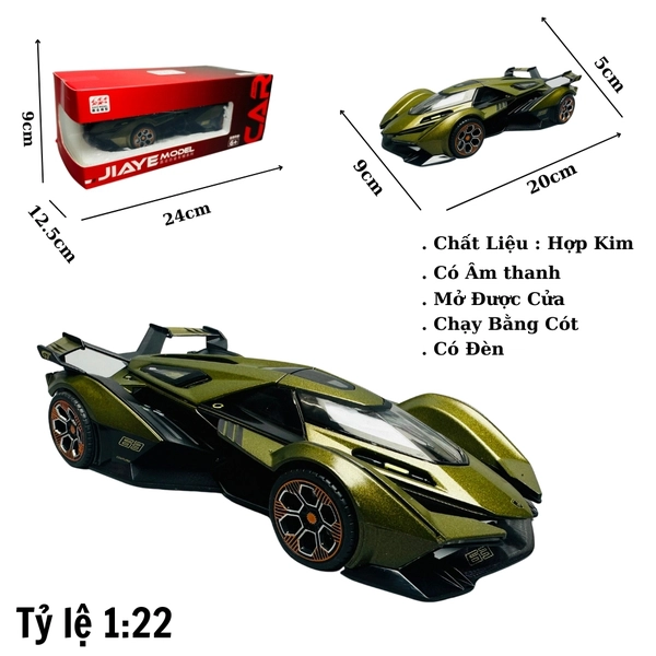 Mô Hình Xe ferrari F1 vàng đồng 1:22