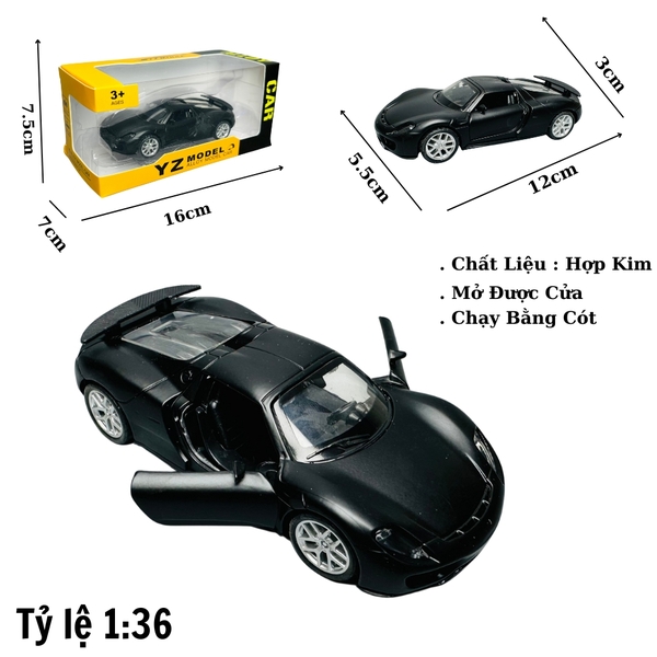 Mô Hình xe ferrari đen mới tỉ lệ 1:36