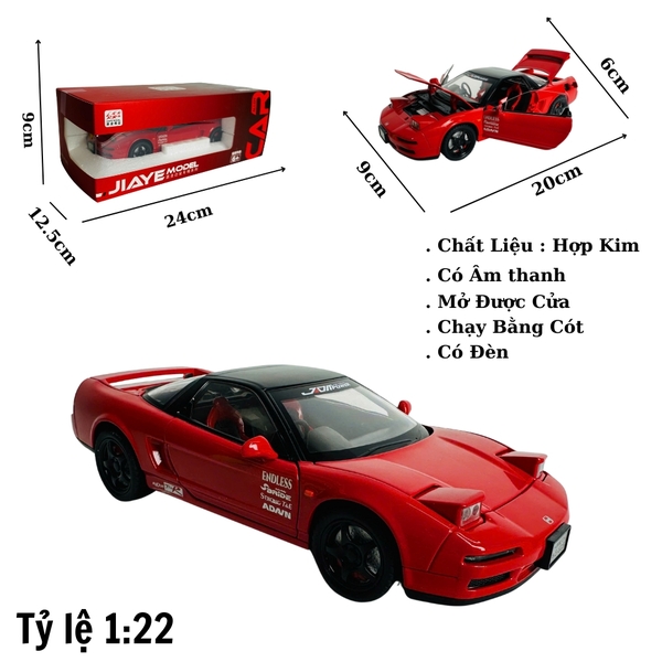 Mô Hình xe Honda đua đỏ tỉ lệ 1:22