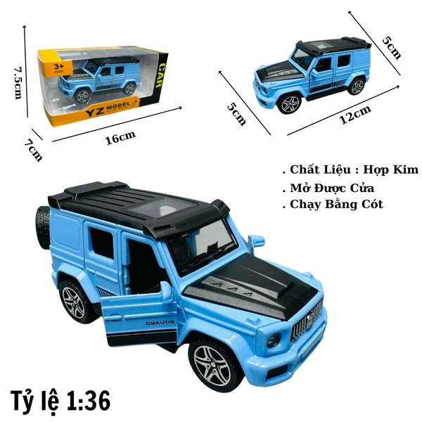 Mô Hình xe G63 xanh dương tỉ lệ 1:36