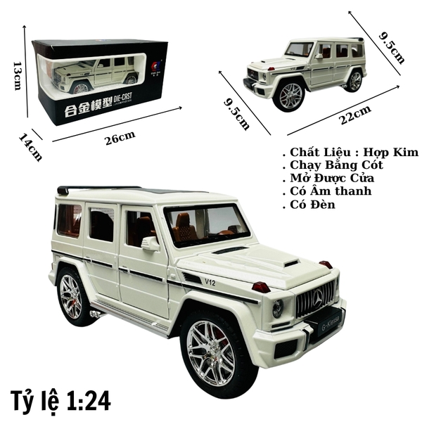 Mô Hình Xe G63 trắng 1:24