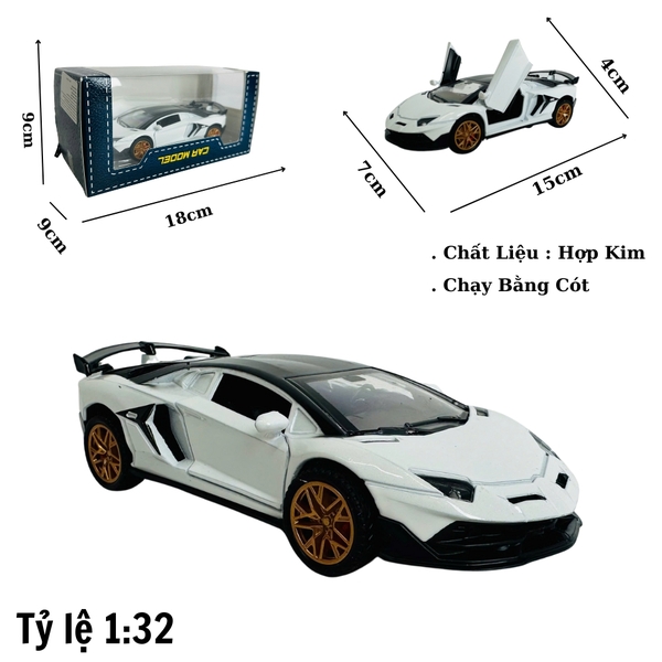 Mô Hình xe Lambogini trắng 1:32