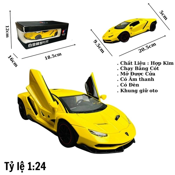 Mô Hình Xe Lamboghini 1:24 vàng