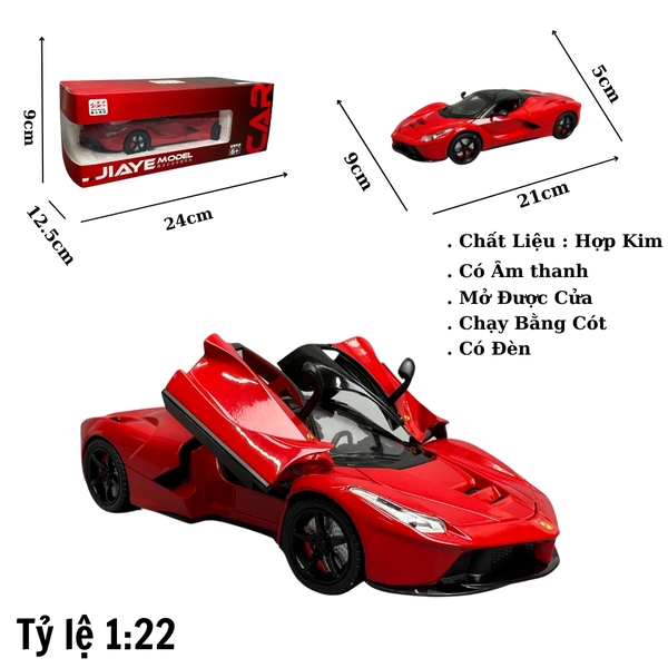 Mô Hình xe laferari đỏ tỉ lệ 1:22