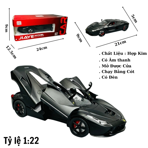 Mô Hình xe laferari đen tỉ lệ 1:22