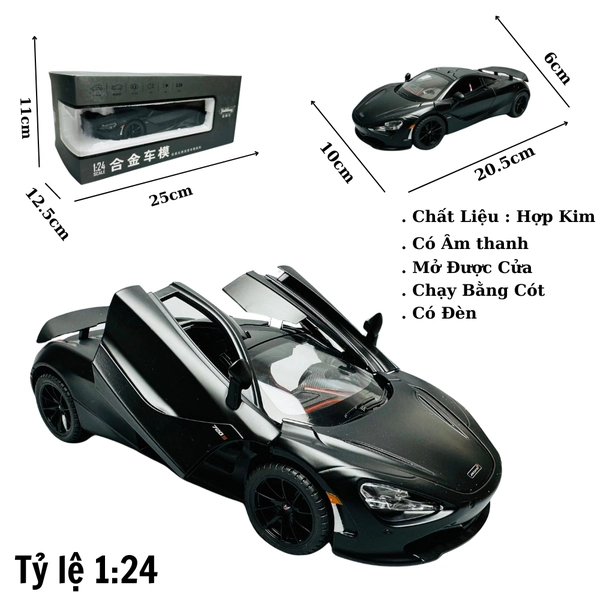 Mô Hình Xe Mclaren đen 1.24