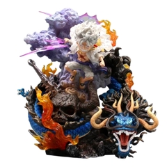 Mô Hình OnePiece Luffy Gear 5 đại chiến Kaido Cao 21cm