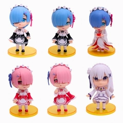 Mô Hình RE:ZERO bộ 6 nhân vật Rem chibi