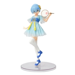 Mô Hình RE:ZERO Rem Cầm quạt váy xanh