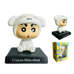 Mô Hình Shin cosplay chó trắng lắc đầu