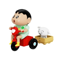 mô hình shin đèo cún áo xanh dây cót
