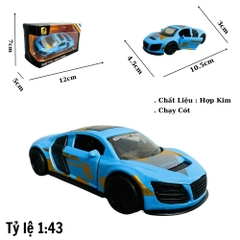 Mô Hình xe Audi xanh họa tiết tỉ lệ 1:43