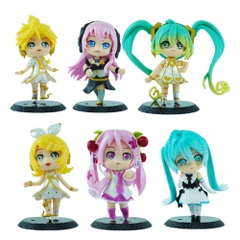Mô Hình Hatsune Miku bộ 6 mô hình miku Bản C - Cao 9cm - nặng 300gram - Figure Miku - Bọc Túi - No Box - N3-K34-T3-S3-K35-T2-S3