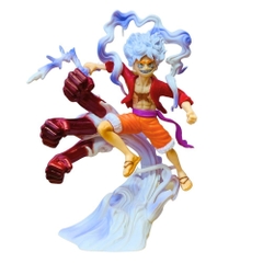 Mô hình đồ chơi - Luffy Gear 5 Nika đỏ bản có vũ khí cầm tay haki 3 đấm siêu đẹp cao 17 cm - OnePiece - bọc túi OPP - có