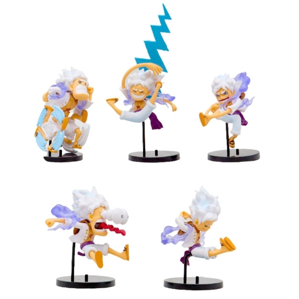 Bộ 5 Mô Hình Luffy Gear 4 Snakeman Cao 10cm