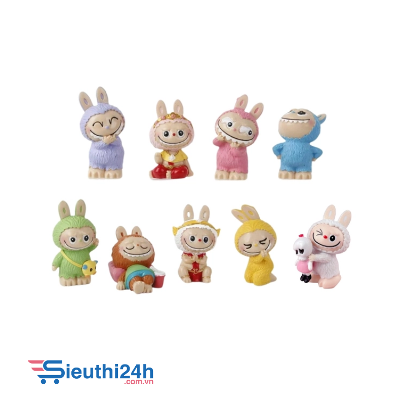 Mô hình labubu bộ 9 labubu blind box