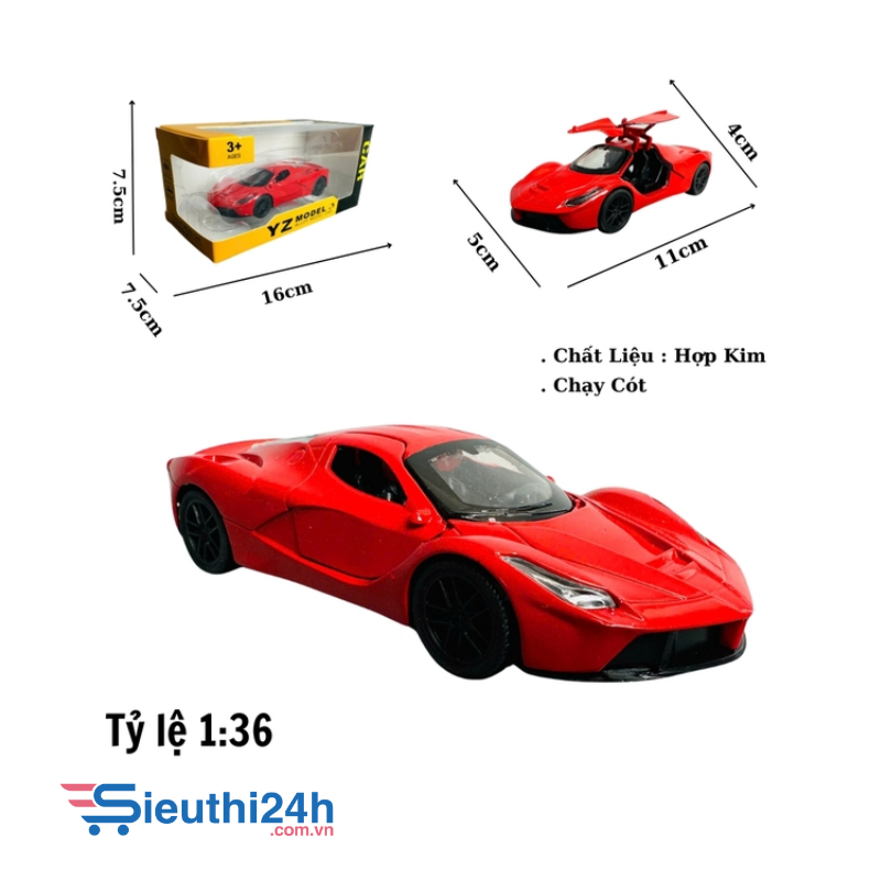 Mô Hình Laferari đỏ đỏ tỉ lệ 1:36
