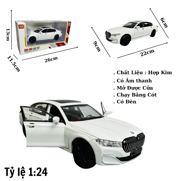 Mô Hình xe bmw trắng 1:24