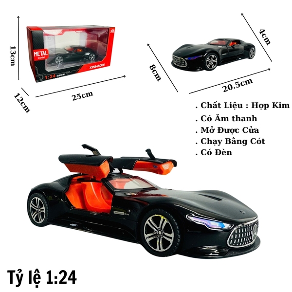 Mô Hình xe mẹc đen tỉ lệ 1:24