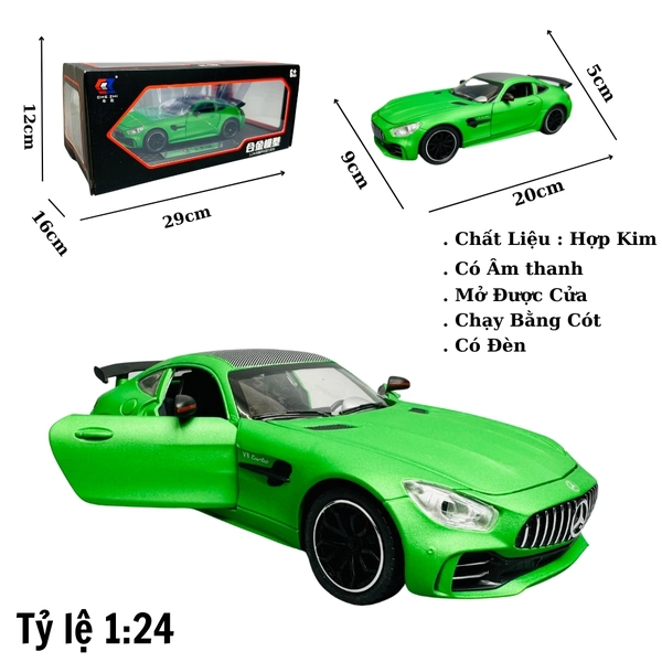 Mô Hình xe mẹc xanh lá tỉ lệ 1:24