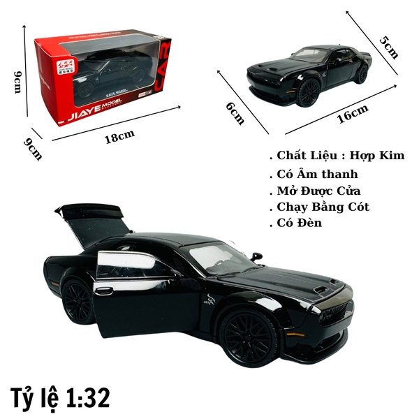 Mô Hình xe mustang đen 1:32