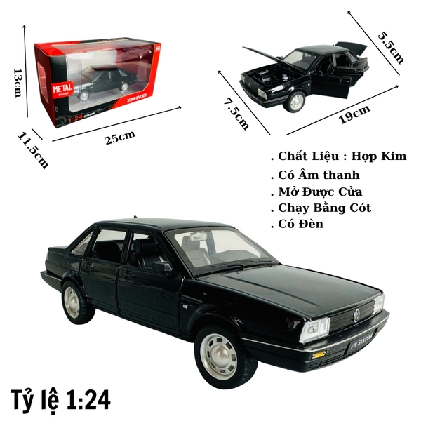 Mô Hình xe Volkwagen Satana đen tỉ lệ 1:24