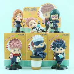 Mô Hình Jujutsu Kaisen bộ 6 chú thuật hồi chiến Bản A - Cao 6-10cm - nặng 300gram - bọc túi OPP - Hộp Màu - N3-K44-T1-S1-S2