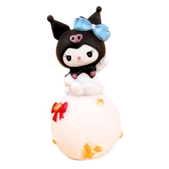 Mô Hình Lambara Kuromi đeo nơ - Cao 13cm - rộng 6cm - nặng 120gram - Có LED ở cầu - Figure Anime - No box : bọc túi OPP N3-ST5