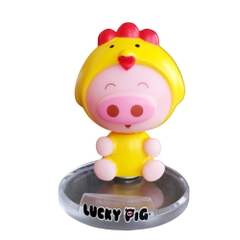 Mô Hình Lắc Đầu Lợn 12 con giáp siêu dễ thương - chicken . gà - Đế dính nam châm - Cao 10.5cm Nặng 200gram - Full Box - N3-K25-T1-S2