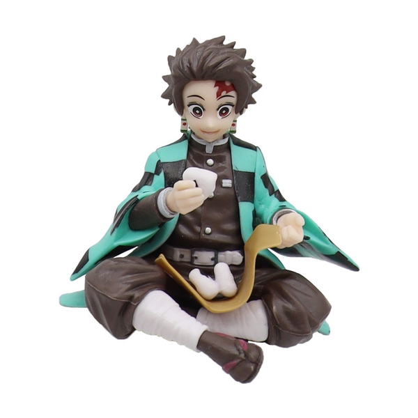 Mô Hình Kimetsu No Yaiba Tanjirou dáng ngồi cao 9cm - Figure Thanh gươm diệt quỷ - No Box - N4-K12-BL2-N1-K1-T3-S1