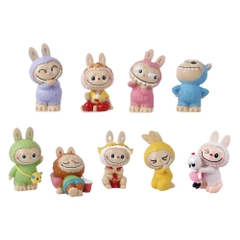 Mô hình labubu bộ 9 labubu blind box - cao 8cm - Nặng 300gram - Bọc Túi - Hộp Màu n3-k46-t1-s2