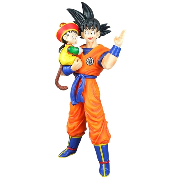 Mô Hình Goku bế Gohan - Cao 30cm - ngang 12cm - nặng 600gram - Có Box màu : Bọc túi OPP - N1-K38-T1-S10