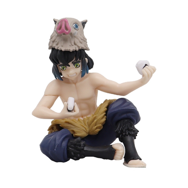 Mô Hình Kimetsu No Yaiba Inosuke dáng ngồi cao 9cm - Figure Thanh gươm diệt quỷ - No Box - N4-K12-BL5-N1-K2-T3-S1