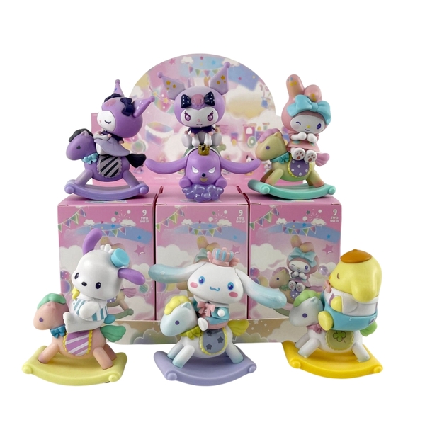 Mô hình kuromi Bộ 6 Melody Bản E Gemini Pudding Dog Cinnamon Dog Kuromi - cao 9.6cm - Nặng 400gram - Có Hộp Đẹp - n3-k41-t2-s3