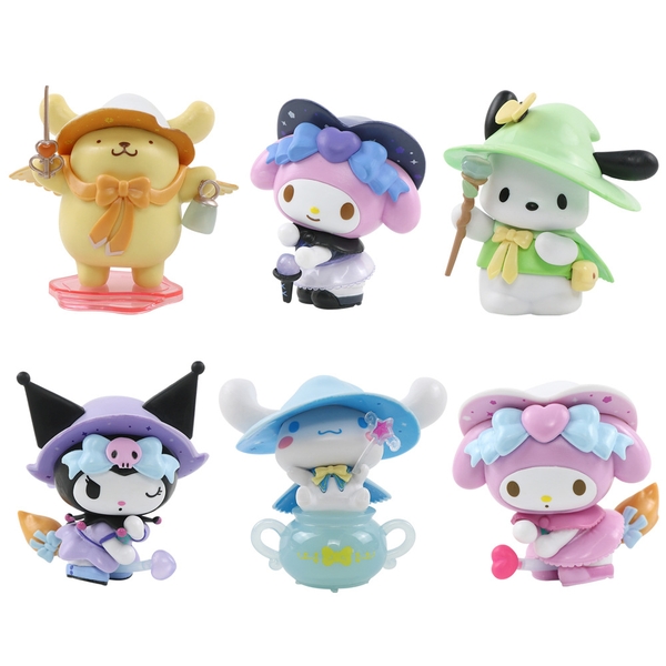 Mô hình kuromi Bộ 6 Melody Kuromi - cao 7.5 - 9.5cm - Nặng 50gram - Bọc Túi - hộp màu - N3-K36-T1-S1