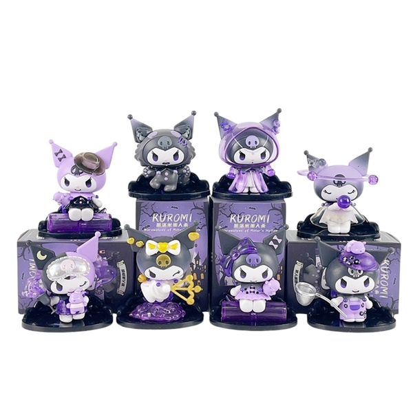 Mô hình kuromi Bộ 8 Melody Gemini Pudding Dog Cinnamon Dog Kuromi - cao 7.5 - 9.5cm - Nặng 600gram - Có Hộp Đẹp - N3-K36-T2-S1