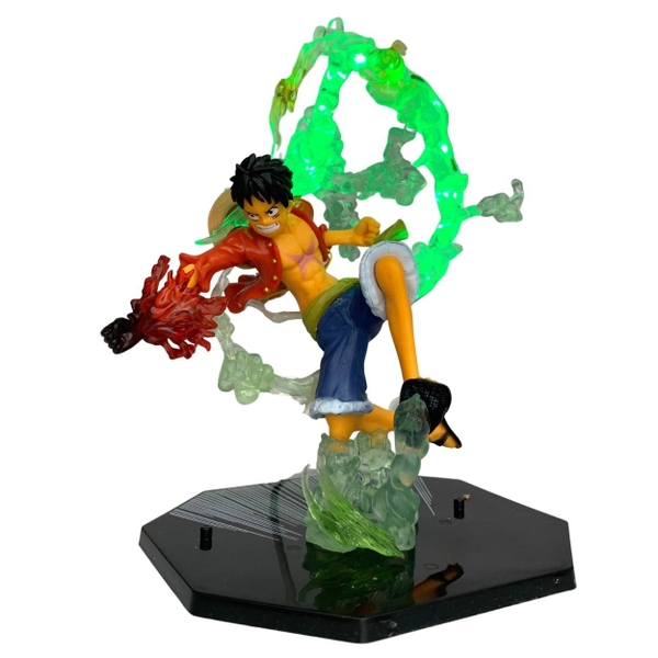 Mô hình Luffy gear 2 haki hàng thường đế không chữ có led USB - Bộ Fzero - ONE PIECE - No Box